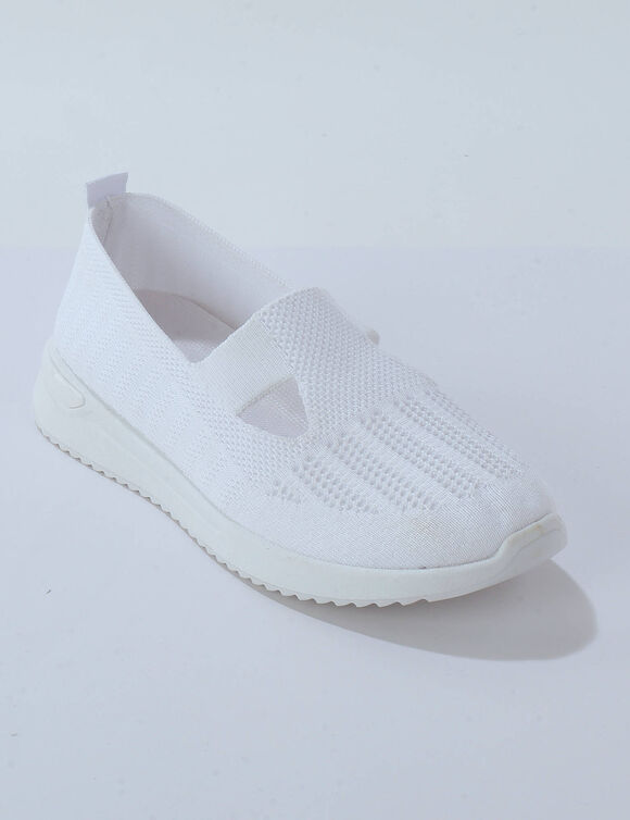 Comfortabele sneakers in mesh (wit)
