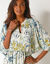 Jurk met knopen, broderie anglaise (ecru / blauw)