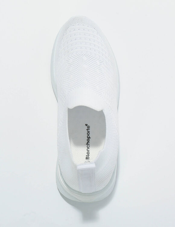 Baskets textile mesh l&eacute;g&egrave;res, &agrave; enfiler (blanc)