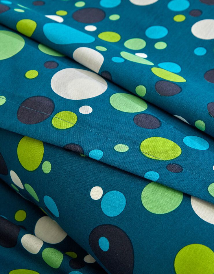 Linge de lit Pétillant coton  (bleu paon)