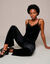 Ruime fluweelbroek met elastische tailleband (zwart)