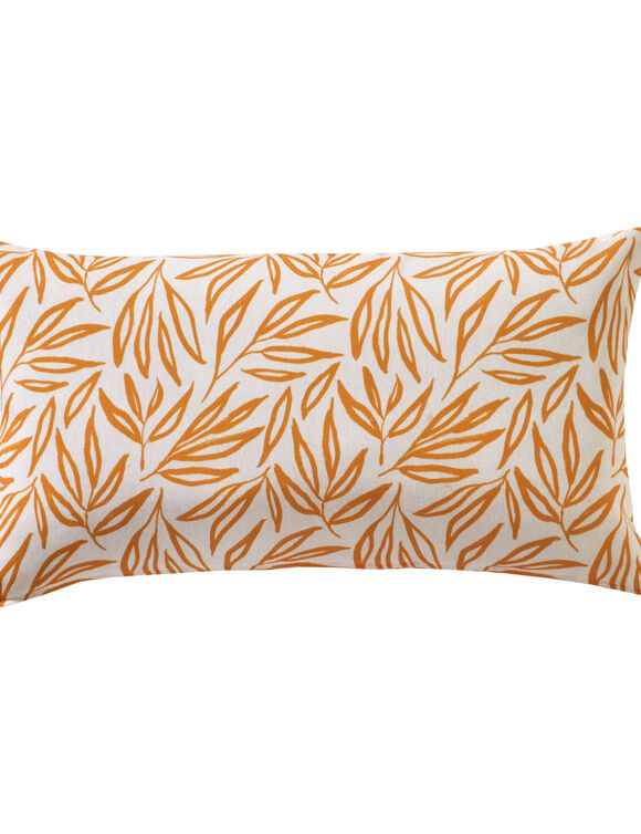 Housse de coussin imprimée feuilles Madère - lot de 2 (ocre)