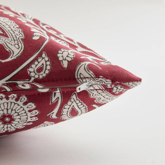 Kussenhoes met indisch motief - set van 2 (bordeaux)