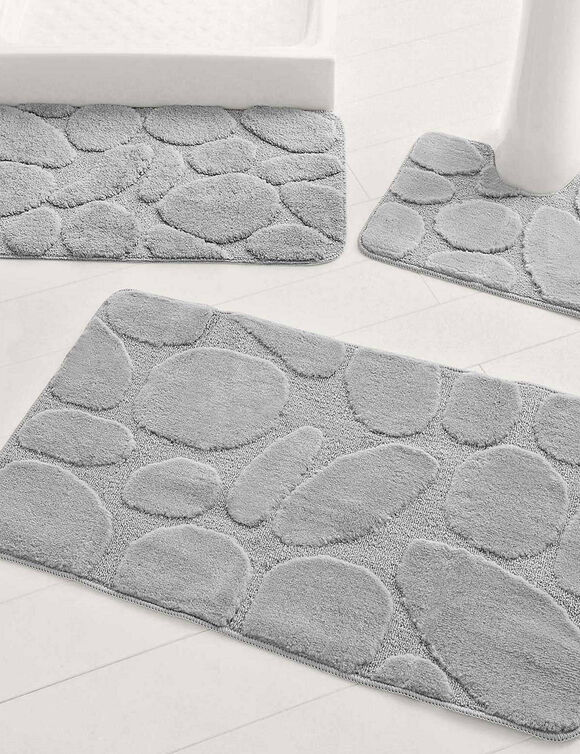 Badtapijtje met keitjesmotieven (grijs)