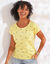 T-shirt manches courtes, imprim&eacute; minimaliste (jaune)