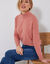 Pull col montant, laine d'agneau (rose chiné)