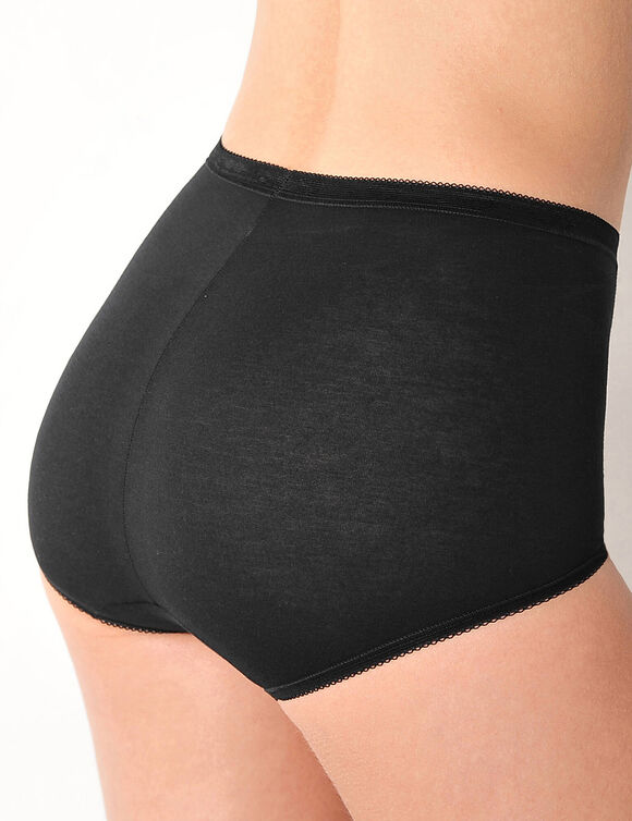 Culotte maxi Basic+, lot de 3 achet&eacute;es +1 GRATUITE (1) (noir)
