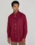 Chemise boutonn&eacute;e unie Oxford manches longues (bordeaux)