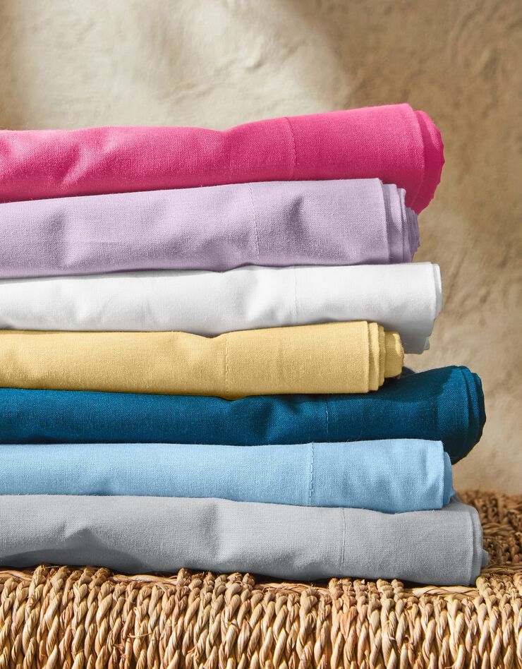 Linge de lit uni - coton bio (gris)