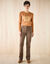 T-shirt met lange mouwen, glanzende print (karamel)
