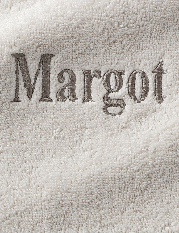 Collection serviettes de bain 640 g/m2 personnalisables confort extra moelleux (ivoire)