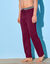 Pyjamabroek met rechte pijpen - set van 2 (grijs + bordeaux)
