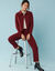Veste blazer courte unie, Sp&eacute;cial Petites (bordeaux)