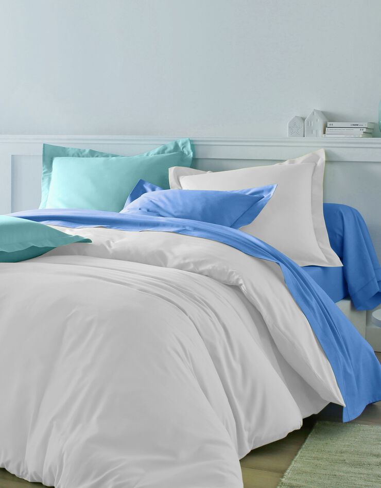 Linge de lit uni polyester-coton Colombine (blanc)