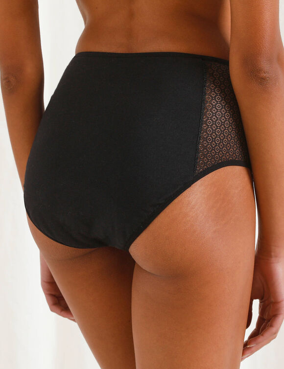 Wasbaar broekje voor urineverlies in biokatoen(**) - zwaar urineverlies (zwart)