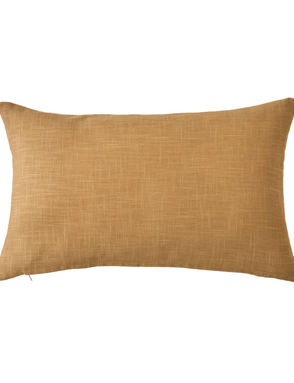 Coussin rectangulaire imprim&eacute; g&eacute;om&eacute;trique (bleu / beige)