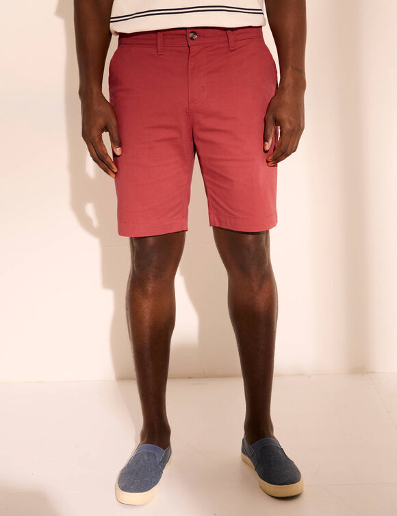 Bermuda chino ceinture arrondie sous le ventre (grijzig koraal)