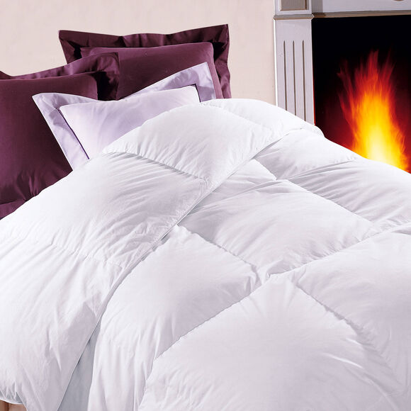 Dekbed met wit ganzendons in prestigeversie, voor frisse slaapkamer (wit)