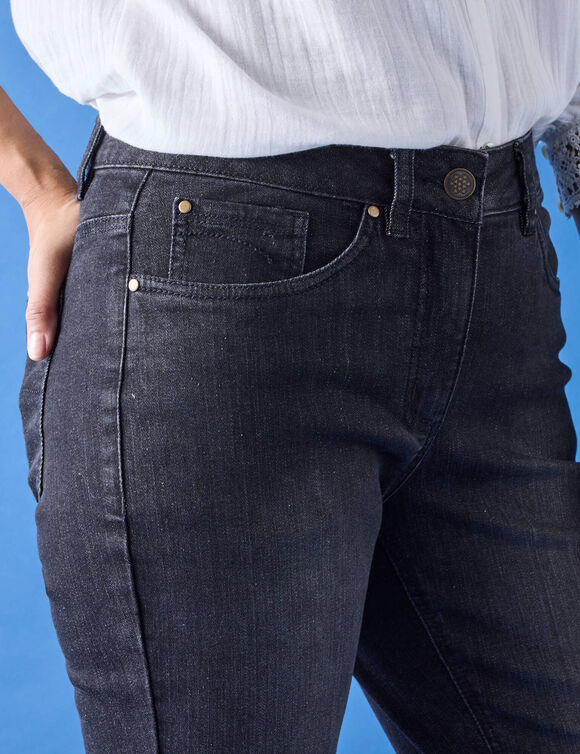 Jean stretch coupe droite (noir)