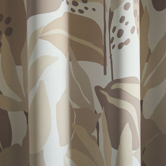 Verduisterend gordijn met plantenprint (naturel)