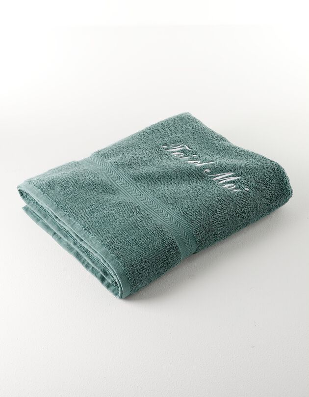 Effen handdoek, zacht comfort, personaliseerbaar (eucalyptus)