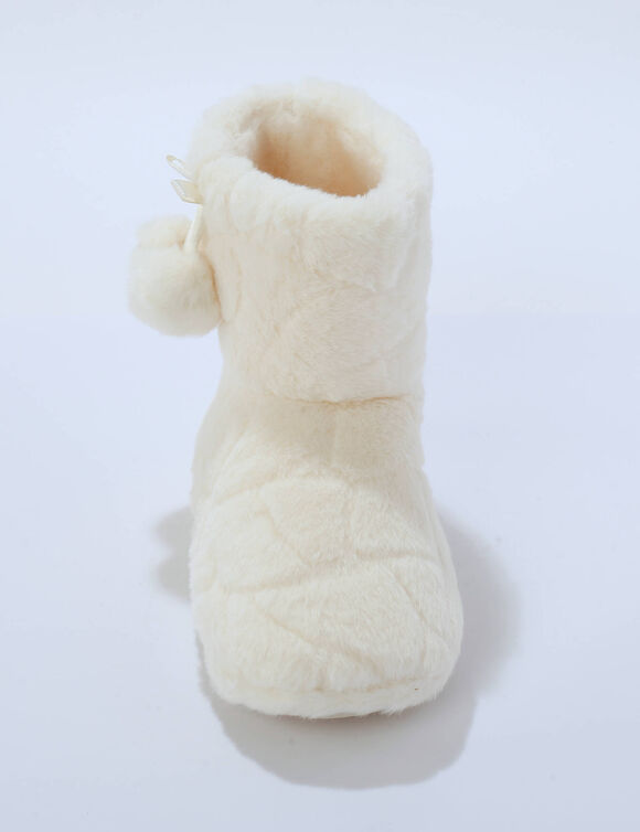 Chaussons botillons fourrés (ecru)