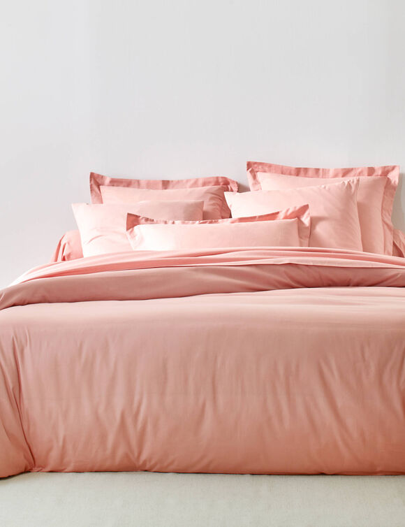Linge de lit uni - coton 57 fils/cm&sup2; (rose)
