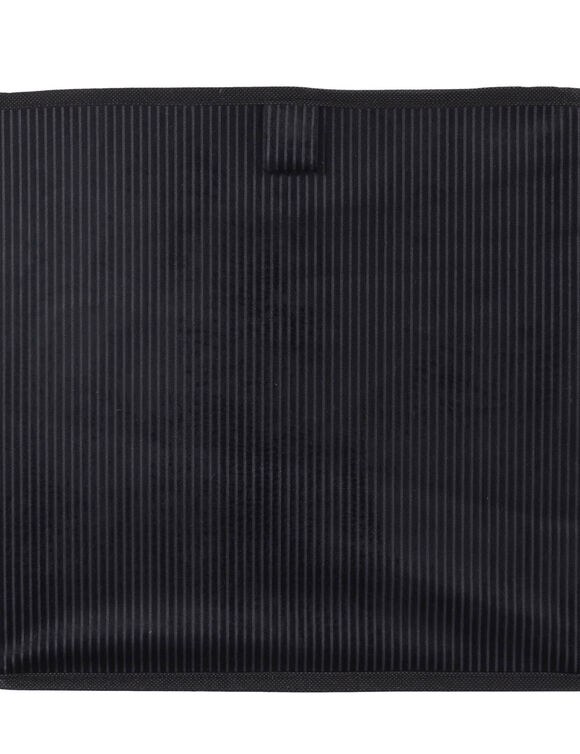 Cube de rangement pliable, velours (noir)