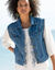 Jasje in jeans, zonder mouwen (bleached)