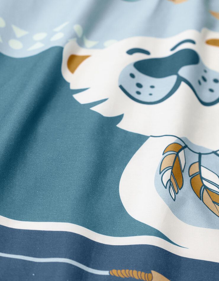 Linge de lit enfant à motifs chats Chaplu 1 personne - coton (bleu)