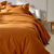 Linge de lit uni coton (châtaigne)