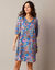 Hoesjurk met bloemenprint (blauw)
