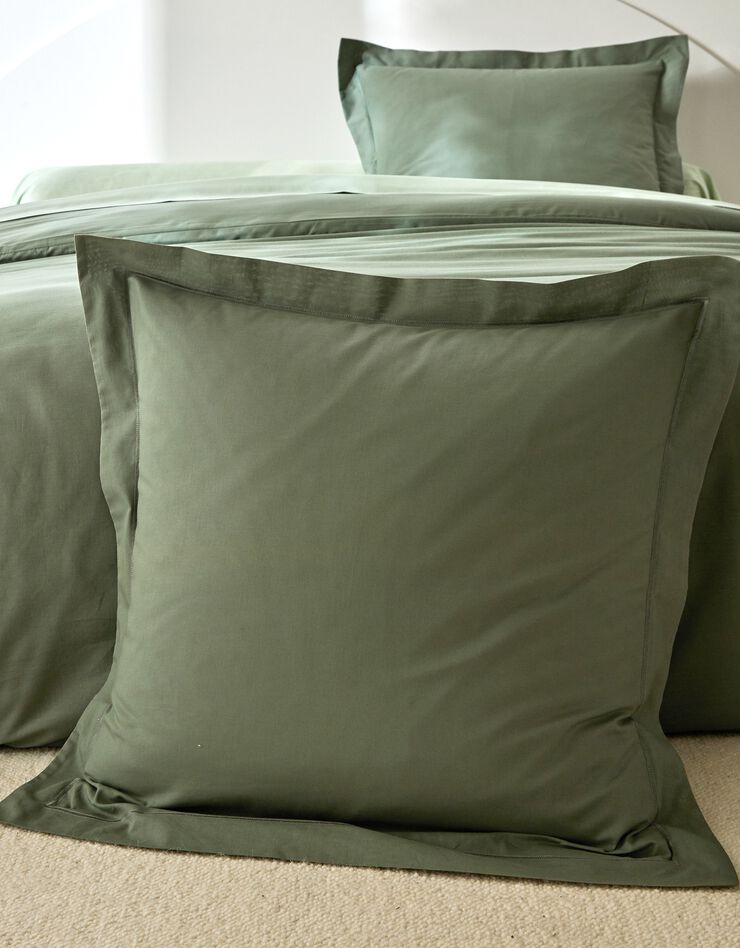 Linge de lit uni polyester-coton Colombine (eucalyptus)