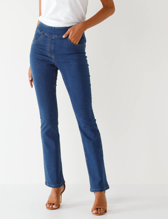 Jegging droit denim ultra stretch (stone)