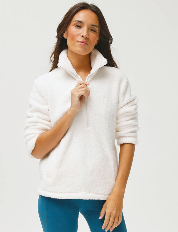 Sweat polaire bouclette (&eacute;cru)