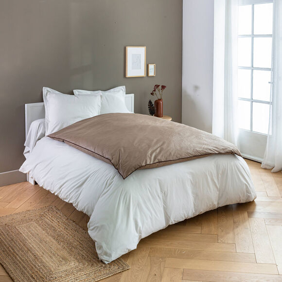 Edredon naturel duvet et plumettes (taupe)