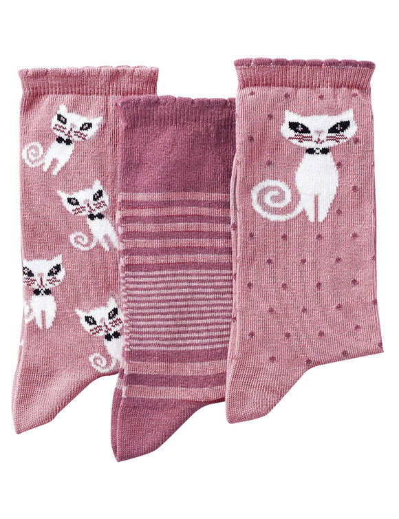 Fantasiesokken - set van 3 paar (roze set)