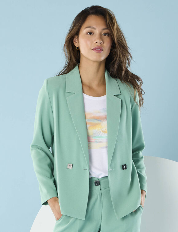 Veste blazer, Spécial Petites (vert jade)
