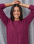 Robe pull torsad&eacute;e  (prune)