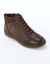 Boots détente lacées et zippées en cuir  (chocolat)