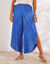 Ruime broek met split (blauw)