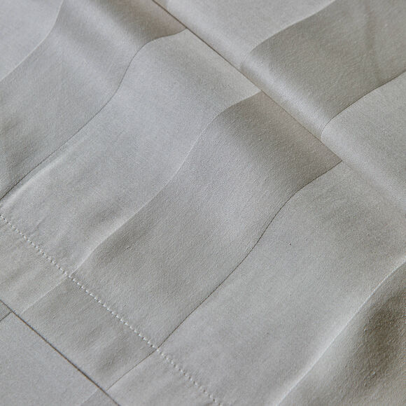 Linge de lit satin rayé (beige clair)