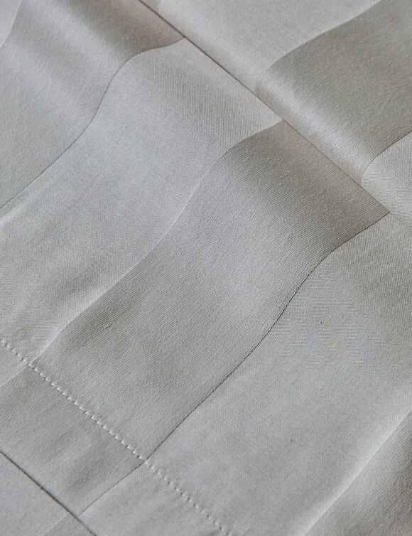 Linge de lit satin rayé (beige clair)