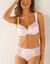 Soutien-gorge coton dentelle uni Coria - avec armatures (poudre)