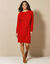 Robe pull torsadée  (rouge)