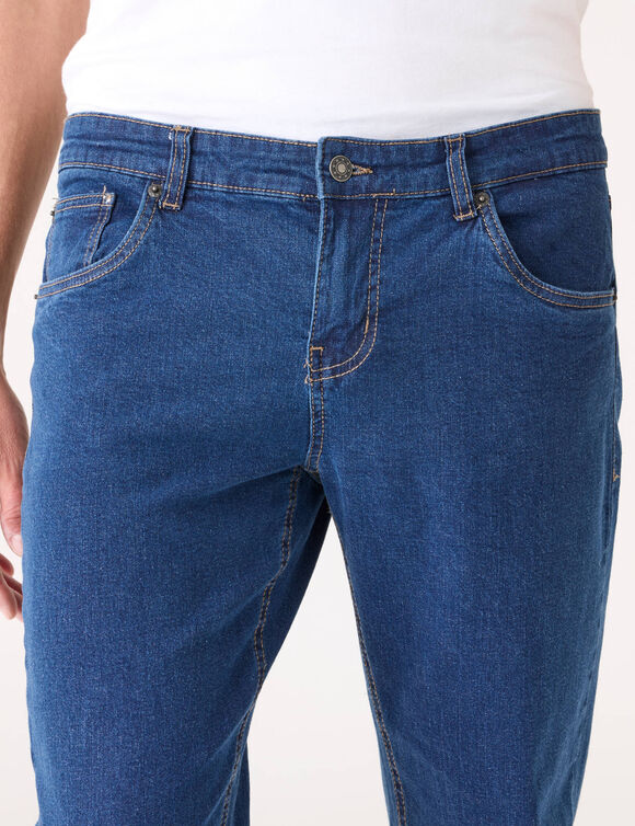 Jean droit ceinture arrondie sous le ventre - L30 (stone)