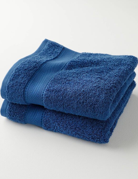 Collection serviettes de bain unies 540g/m2 confort luxe  (bleu)