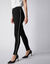 Effen legging met glanzende baan (zwart)