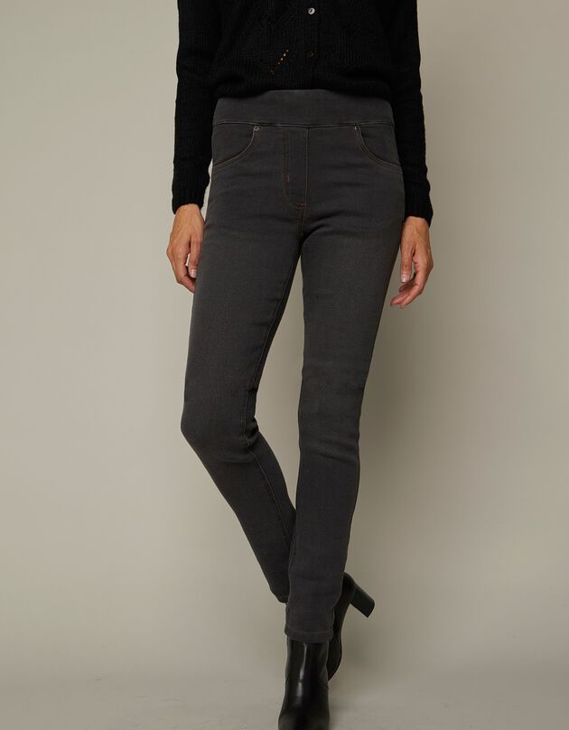 Nauwsluitende jegging in ultracomfortabele jeans (grijs)