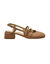 Leren schoenen in slingback model, comfortbreedte (karamel)
